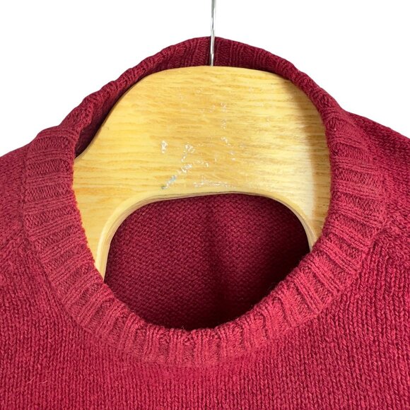 Vintage Puritan Aquaknit Sweater Adults S Red Pure Wool 100% 2 Ply Shetland - Picture 2 of 11